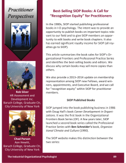 Best-Selling SIOP Books: A Call for “Recognition Equity” for