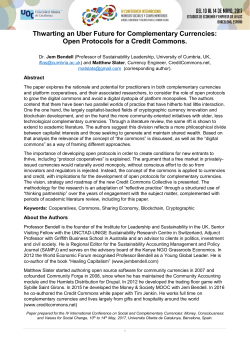 Thwarting an Uber Future for Complementary Currencies