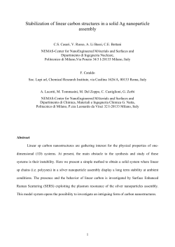 Stabilization of linear carbon structures in a solid Ag nanoparticle