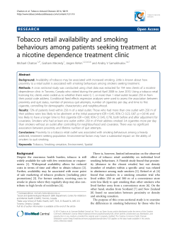 Tobacco retail availability and smoking behaviours among patients