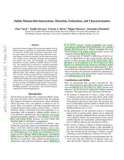 Online Human-Bot Interactions: Detection, Estimation, and