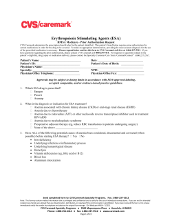 Erythropoiesis Stimulating Agents