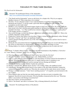 Fahrenheit 451: Study Guide Questions