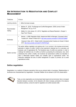 Define negotiation - Regenesys Free Education