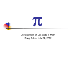 Development of Concepts in Math Doug Ruby