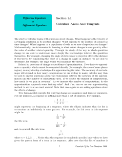 Section 1.1 Calculus: Areas And Tangents