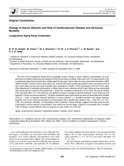 Change of Serum Albumin and Risk of Cardiovascular Disease and