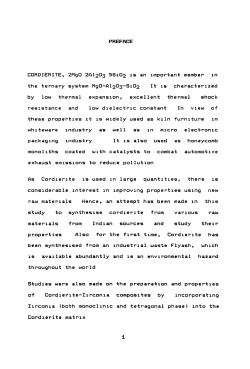 CORDIERITE, 2Mg0 2Al2O3 5SiQ2 1s an important