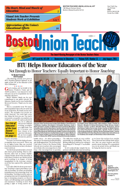 BTU Helps Honor Educators of the Year