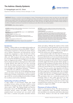 The Asthma&ndash;Obesity Epidemic