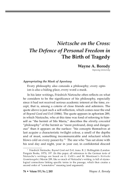 Nietzsche on the Cross - National Humanities Institute