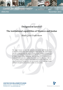 Designed to survive? The institutional capabilities of Morocco