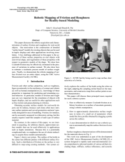 Robotic Mapping of Friction and Roughness for Reality