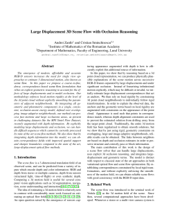 Large Displacement 3D Scene Flow with Occlusion Reasoning
