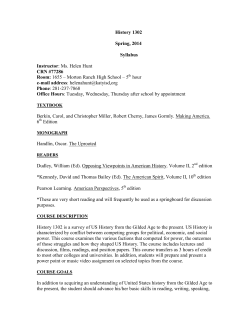 DUAL CREDIT 1302 SYLLABUS - SPRING