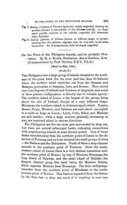 On the Flora of the Philippine Islands, and its probable Derivation.