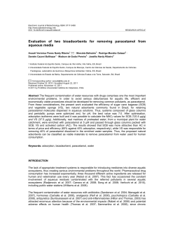 Evaluation of two bioadsorbents for removing paracetamol from