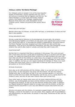 Childcare centre `De Kleine Plantage`