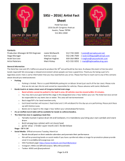 Artist Fact Sheet