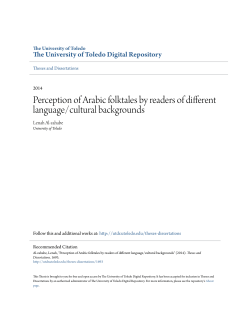 Perception of Arabic folktales by readers of different language