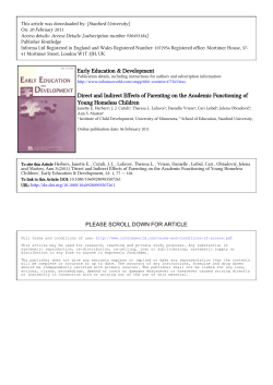 Direct and indirect effects of parenting