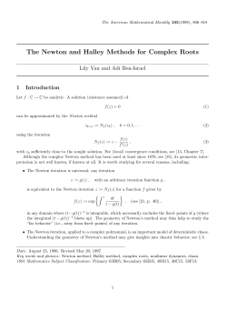 The Newton and Halley Methods for Complex Roots