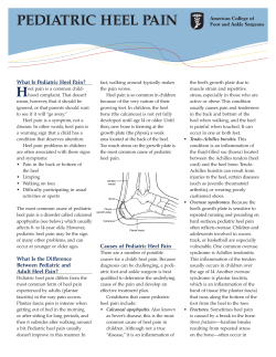 PEDIATRIC HEEL PAIN