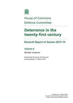 Deterrence in the twenty-first century