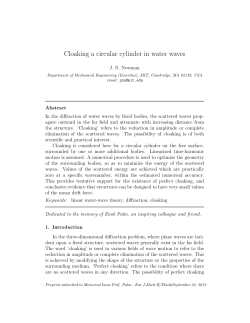 Cloaking a circular cylinder in water waves