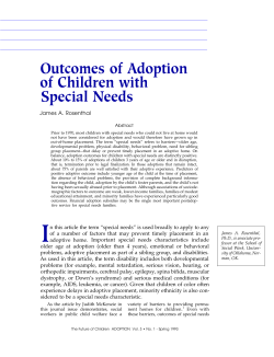 The Future of Children: Adoption
