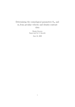 Determining the cosmological parameters Ωm and σ8 from peculiar