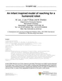 An infant inspired model of reaching for a humanoid - IM
