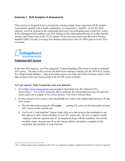 Exercise 1 SLR Analytics and Assessment
