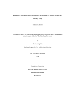 Residential Location Decisions: Heterogeneity and the Trade