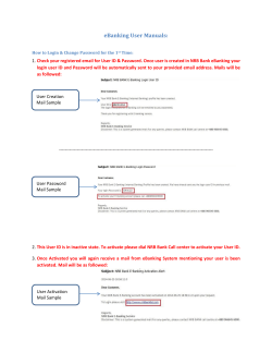 eBanking User Manuals