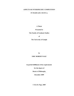 i ASPECTS OF INTERSPECIFIC COMPETITION IN