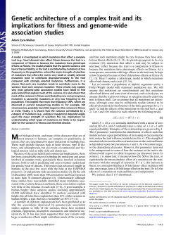 Genetic architecture of a complex trait and its implications for fitness