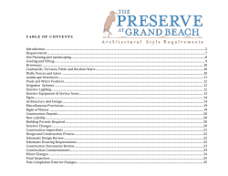 Architectural Guidelines - the preserve at grand beach
