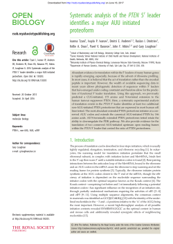 Systematic analysis of the PTEN 5 leader identifies a major AUU