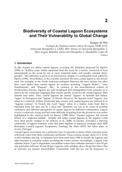 Biodiversity of Coastal Lagoon Ecosystems and Their Vulnerability