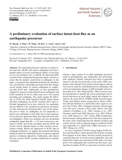A preliminary evaluation of surface latent heat flux as an earthquake