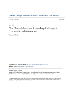 The Grenada Invasion: Expanding the Scope of Humanitarian