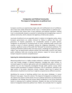 Immigration and Political Community: The impact of immigration on