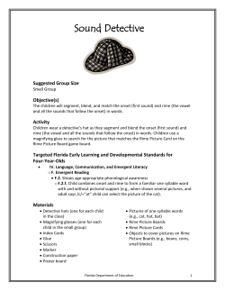 Sound Detective - Florida Office of Early Learning