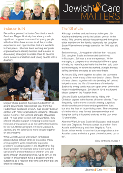 JewishCare Matters Winter 2016