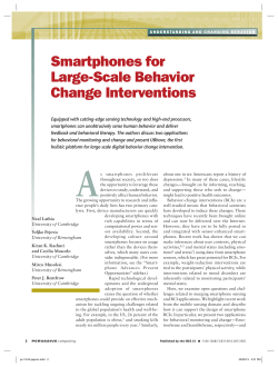 smartphones for Large-scale Behavior Change interventions
