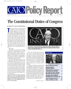 The Constitutional Duties of Congress