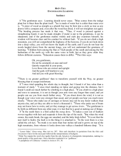 1 Section I 1 1The gentleman says: Learning should never cease