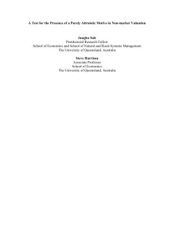 A Test for the Presence of a Purely Altruistic Motive in Non