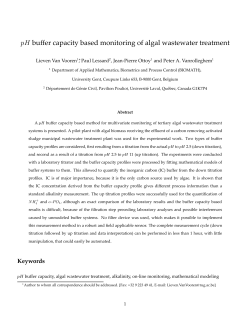 pH buffer capacity based monitoring of algal